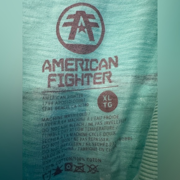 American Fighter Men's Polo Shirt Indian River Mint Green Blueish Size XL - Picture 16 of 16